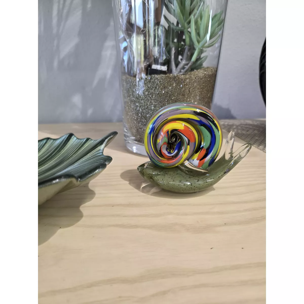 Escargot sulfure en pate de verre 11x7