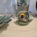Escargot sulfure en pate de verre 11x7