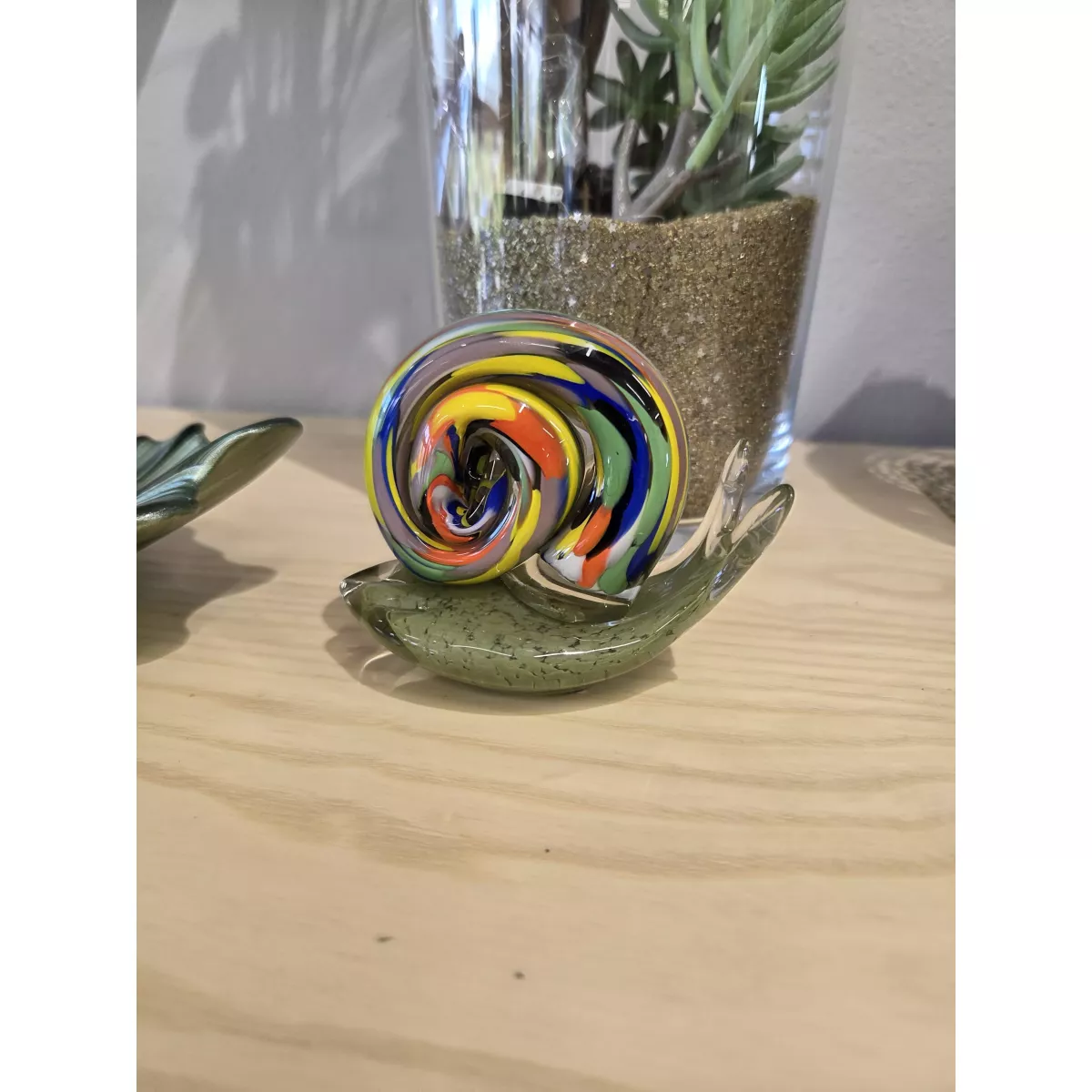 Escargot sulfure en pate de verre 11x7