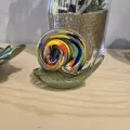 Escargot sulfure en pate de verre 11x7