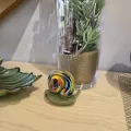 Escargot sulfure en pate de verre 11x7