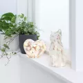Lampe Led Chat Blanc et Or H.22cm