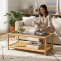 Table basse en Rotin  Shelly 90x40