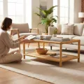 Table basse en Rotin  Shelly 90x40