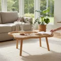 Table basse en Rotin Shelly 80x60