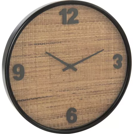 horloge murale ronde 60cm cannage de rotin