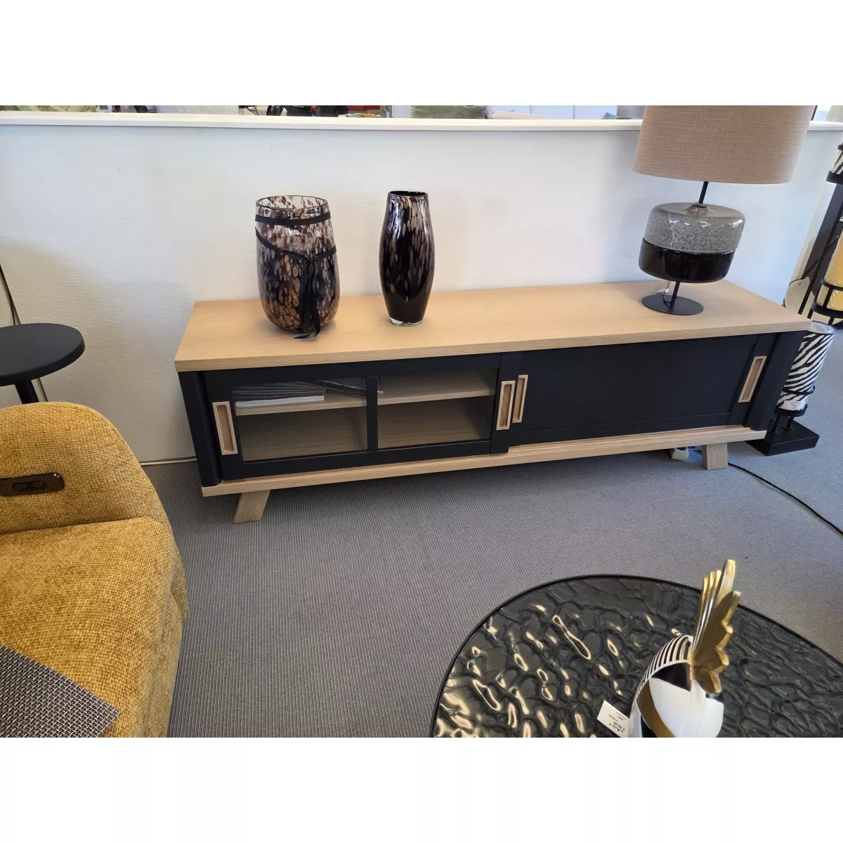 Meuble TV Sesame 180 cm Noir