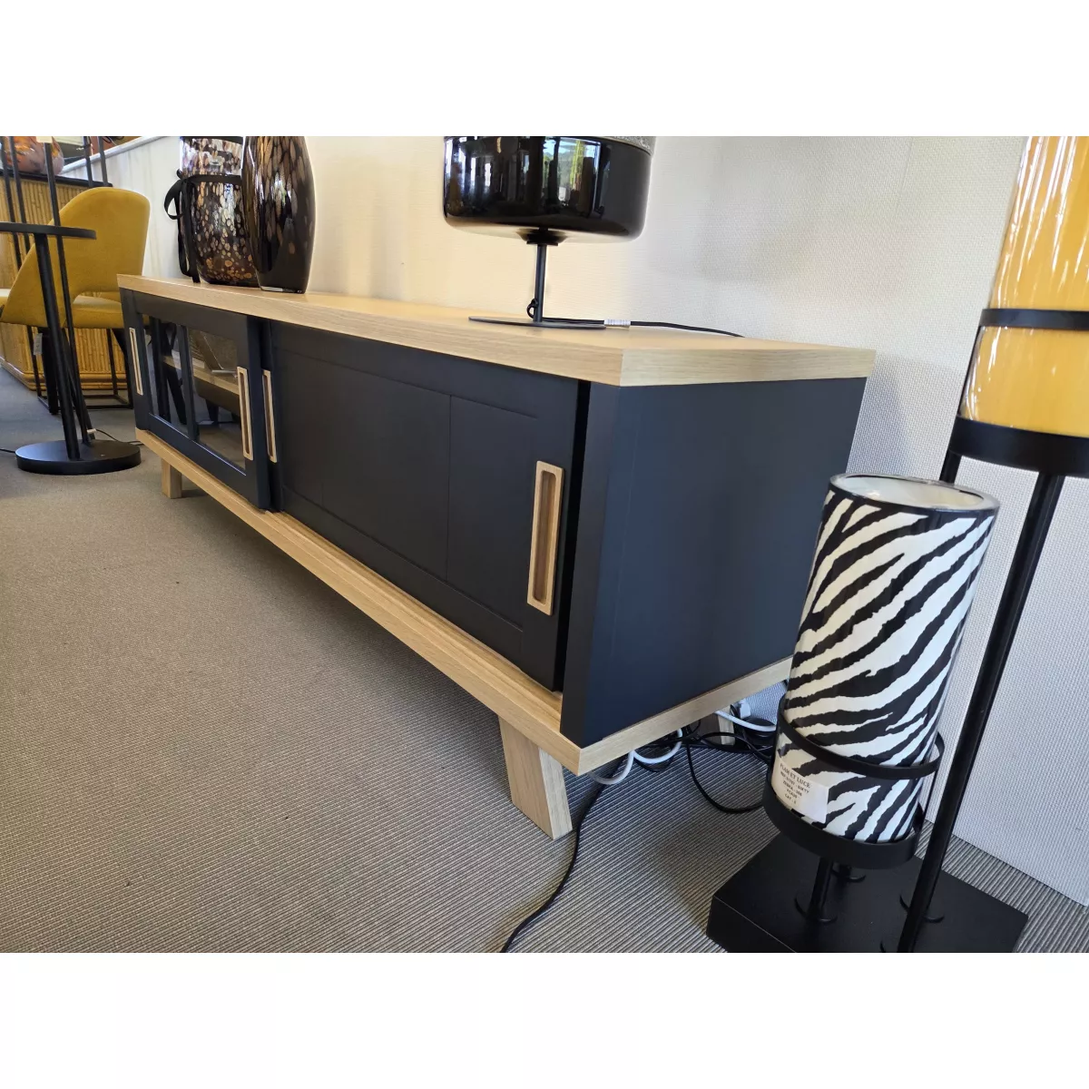 Meuble TV Sesame 180 cm Noir