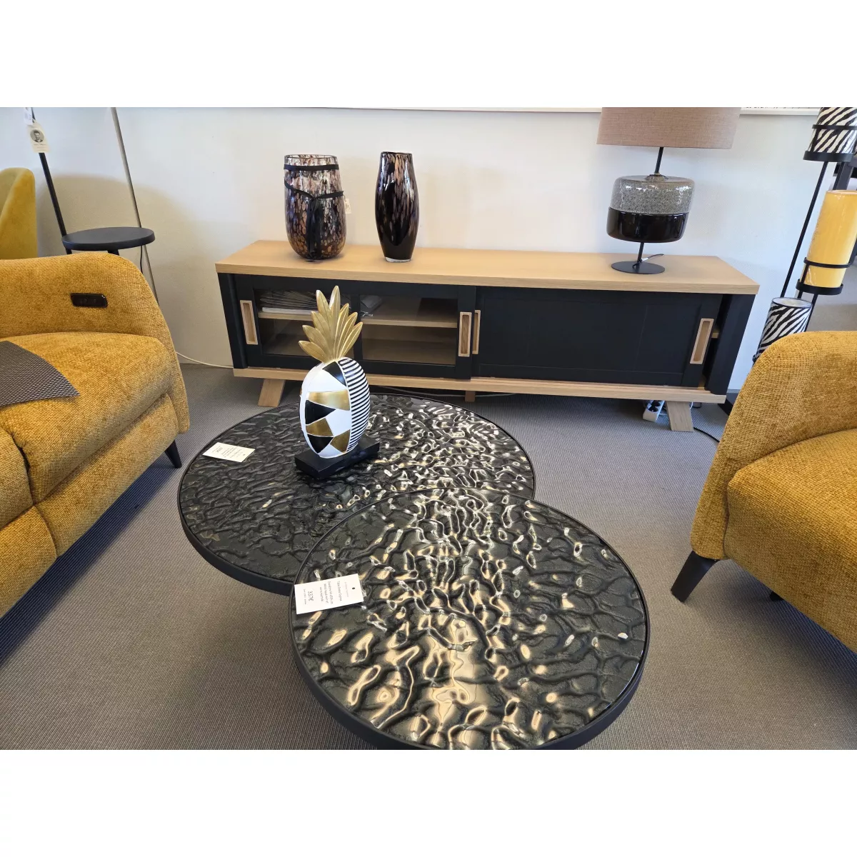 Meuble TV Sesame 180 cm Noir