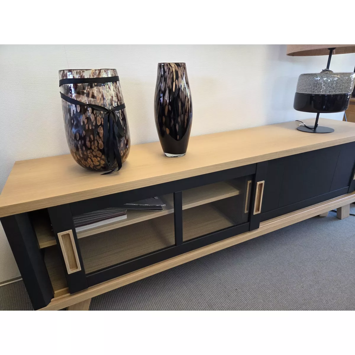 Meuble TV Sesame 180 cm Noir
