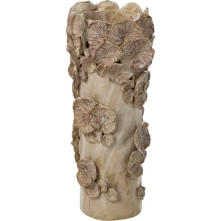 vase poterie beige champignons h37