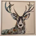 Tableau Tête de Cerf 54x54