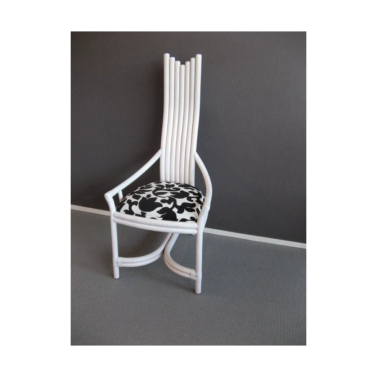 Chaise Design Rotin Blanc
