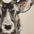 Tableau Tête de Cerf 54x54