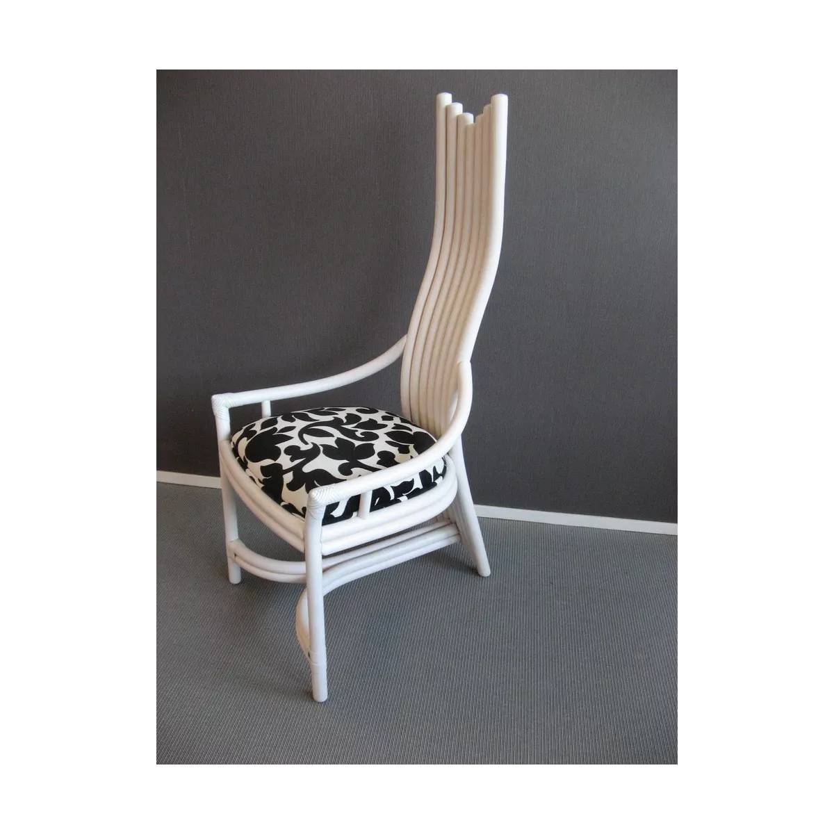 Chaise Design Rotin Blanc