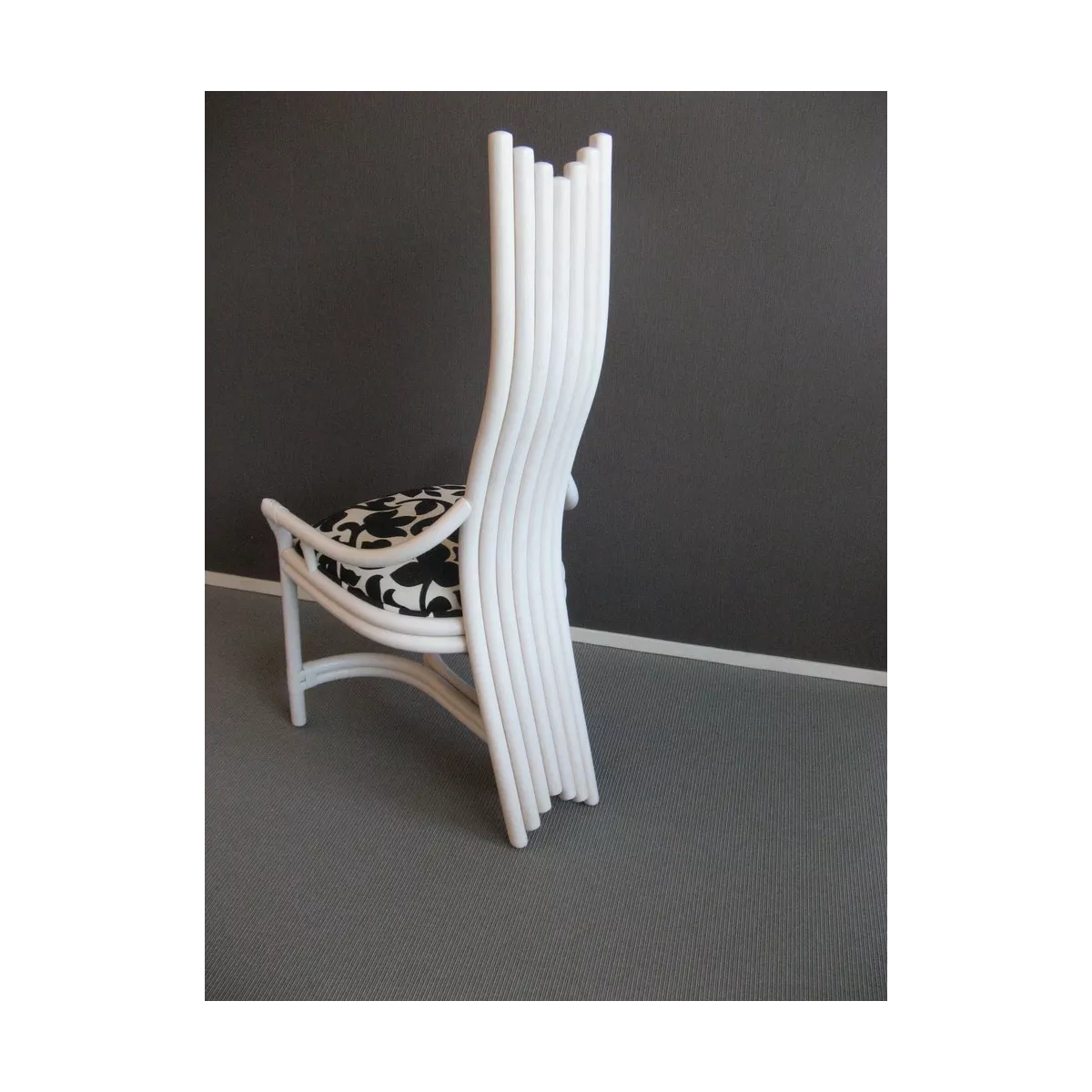 Chaise Design Rotin Blanc