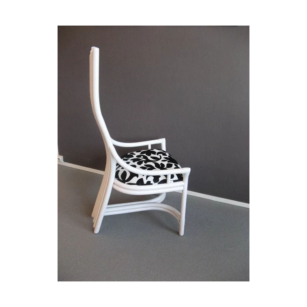 Chaise Design Rotin Blanc