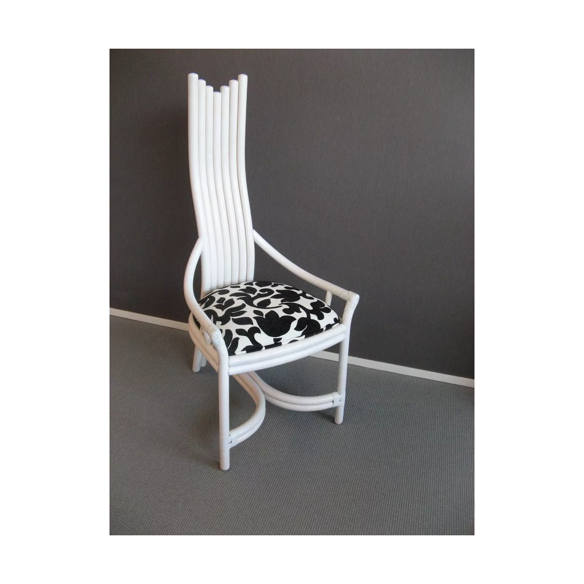 Chaise Design Rotin Blanc