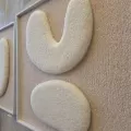 Set de 3Tableaux Tuftés Blanc 180x60