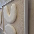 Set de 3Tableaux Tuftés Blanc 180x60