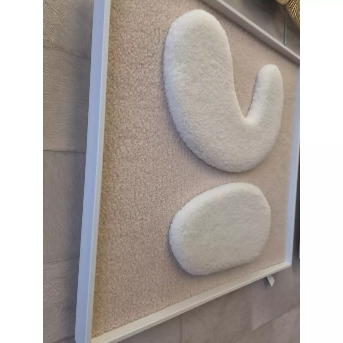 Set de 3Tableaux Tuftés Blanc 180x60