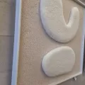 Set de 3Tableaux Tuftés Blanc 180x60