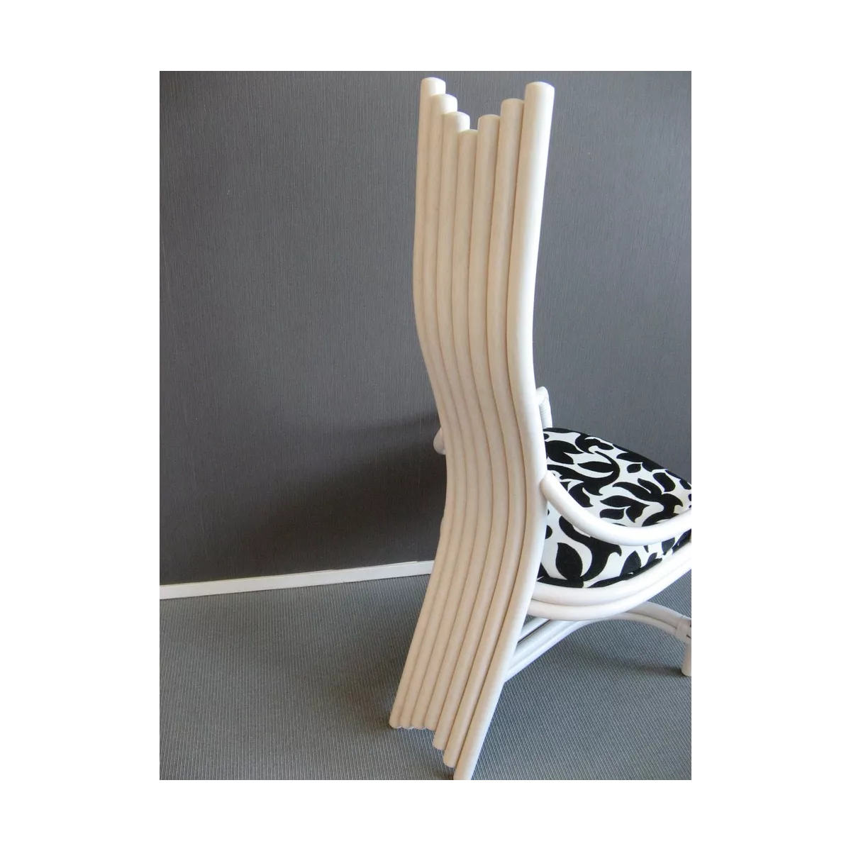 Chaise Design Rotin Blanc