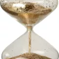Sablier Paillettes Dorées H.18