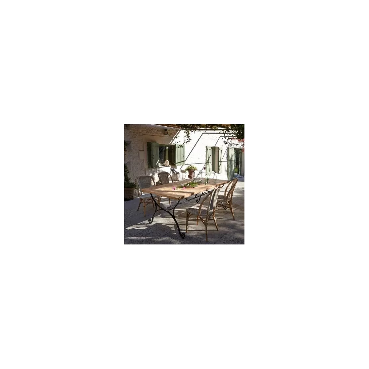 Chaise grand Père Rotin Naturel