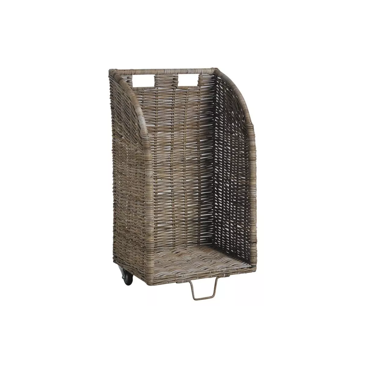 Chariot à bûches rotin 57x37