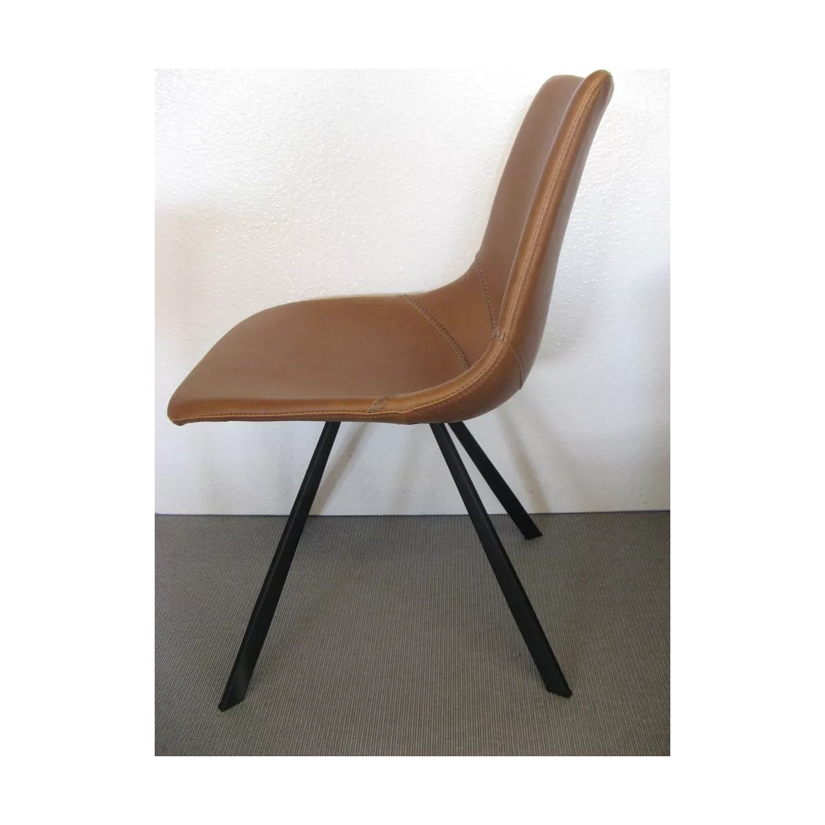 Chaise Happy Simili Caramel
