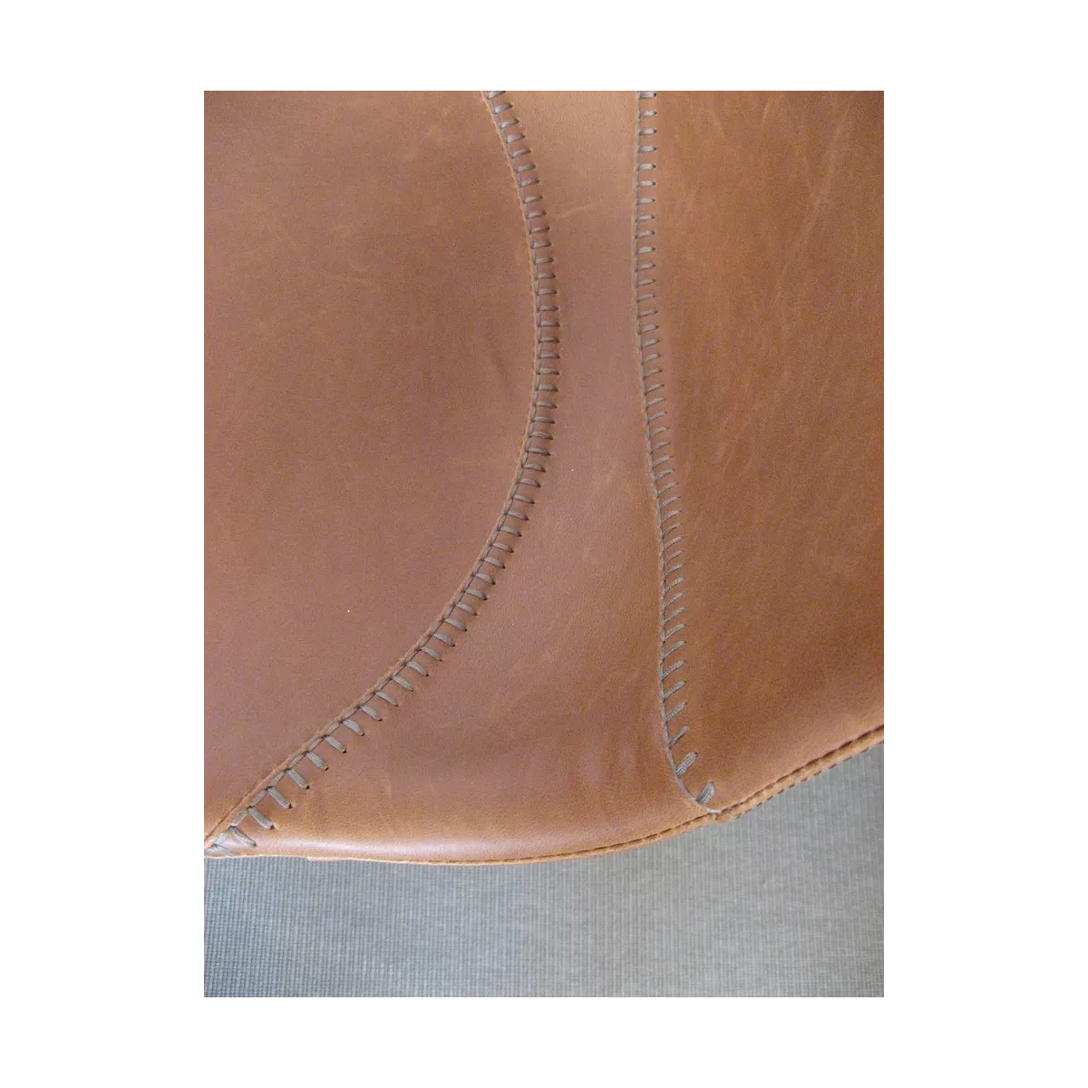 Chaise Happy Simili Caramel