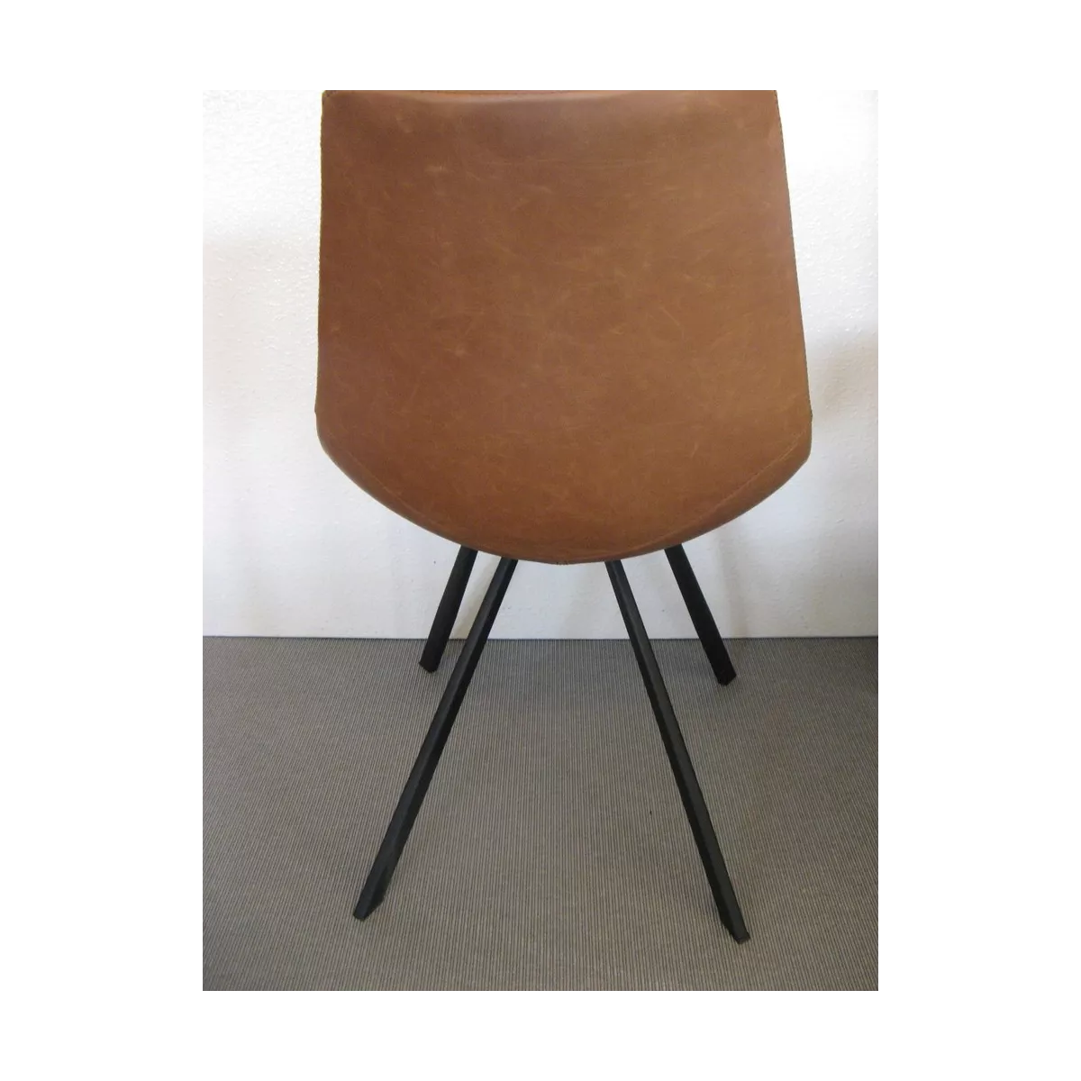 Chaise Happy Simili Caramel