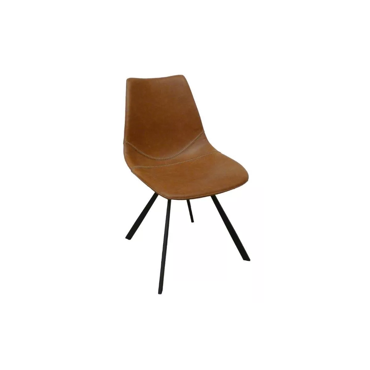 Chaise Happy Simili Caramel