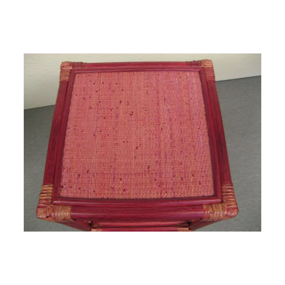 Bibus Rotin Carré 34x34 prune