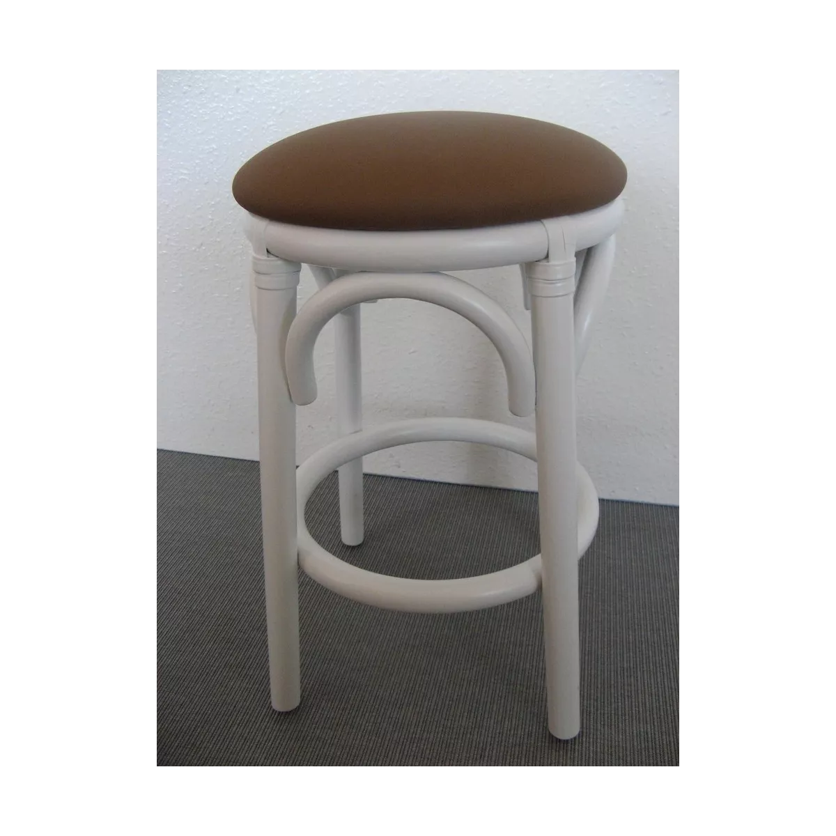 Pouf Rotin leonara Laqué Blanc