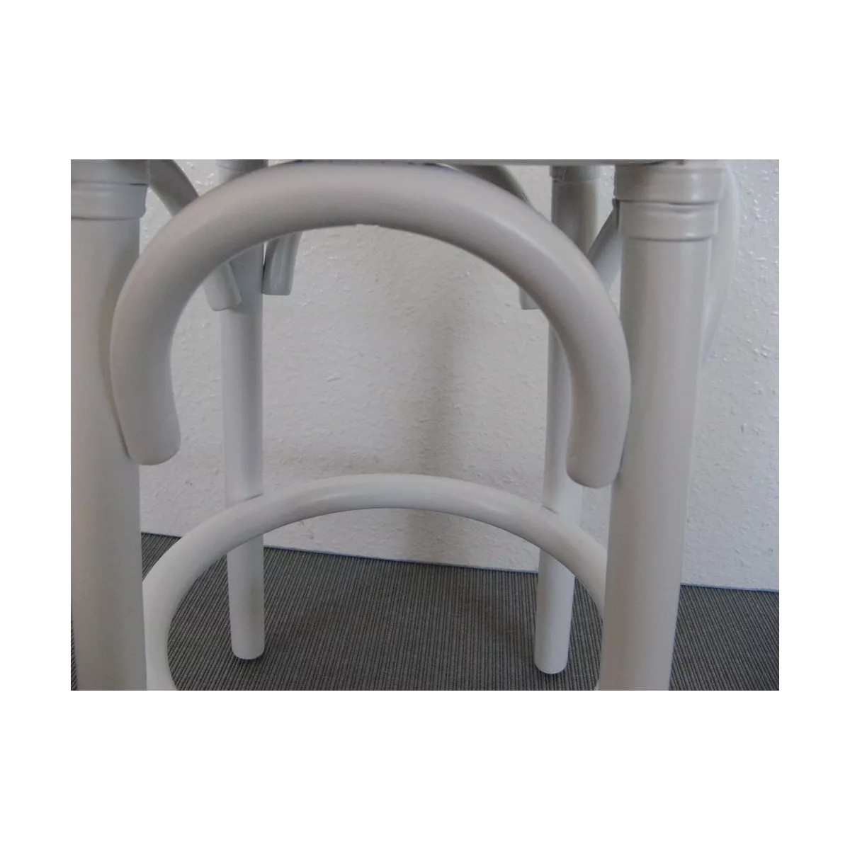 Pouf Rotin leonara Laqué Blanc