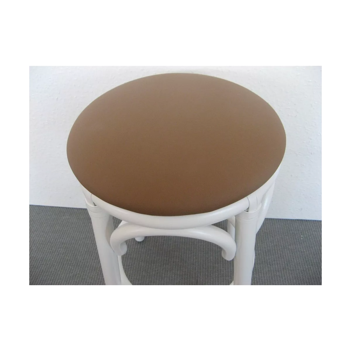 Pouf Rotin leonara Laqué Blanc