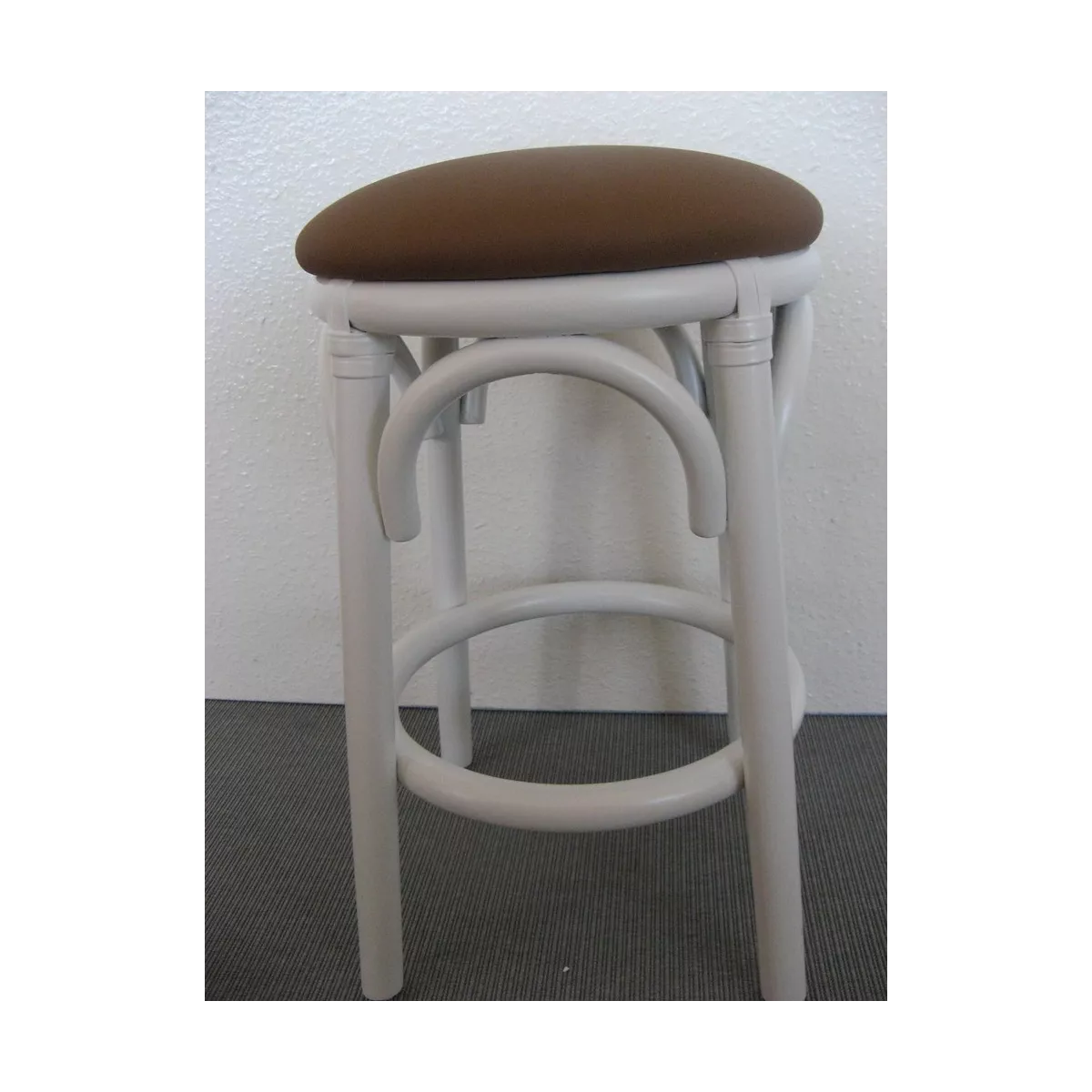 Pouf Rotin leonara Laqué Blanc