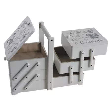 Coffret à couture en bois laqué