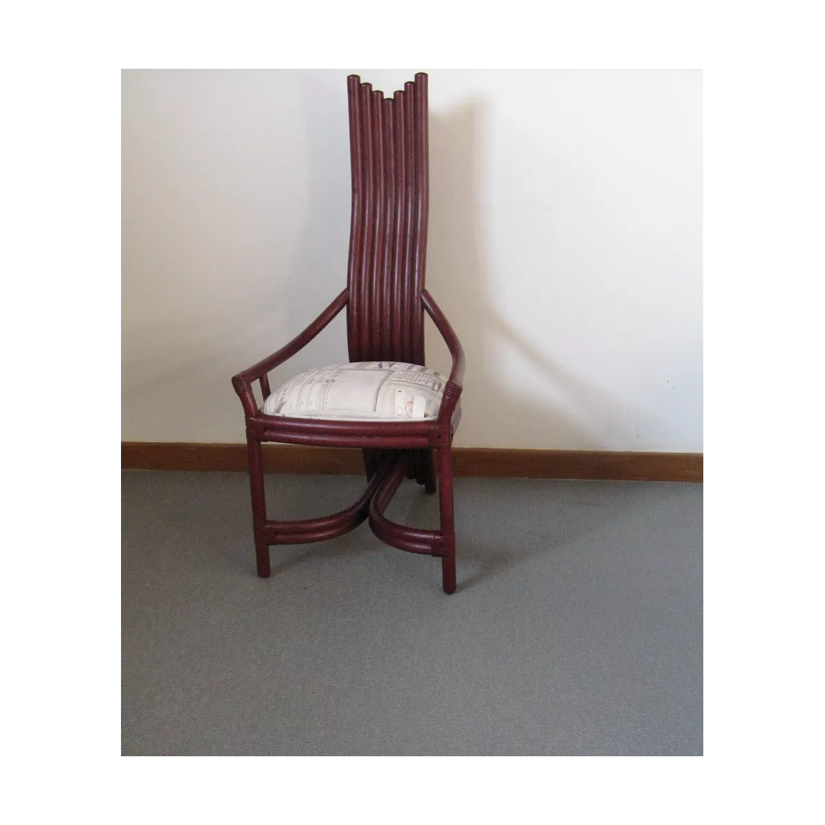 Chaise Design Rotin Prune