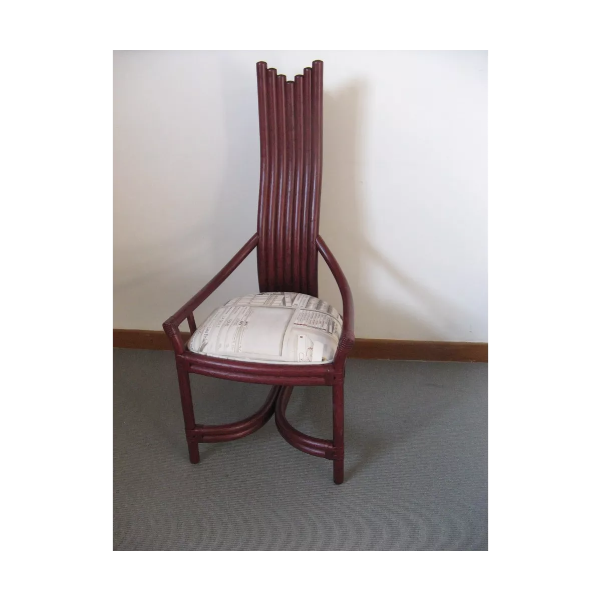 Chaise Design Rotin Prune