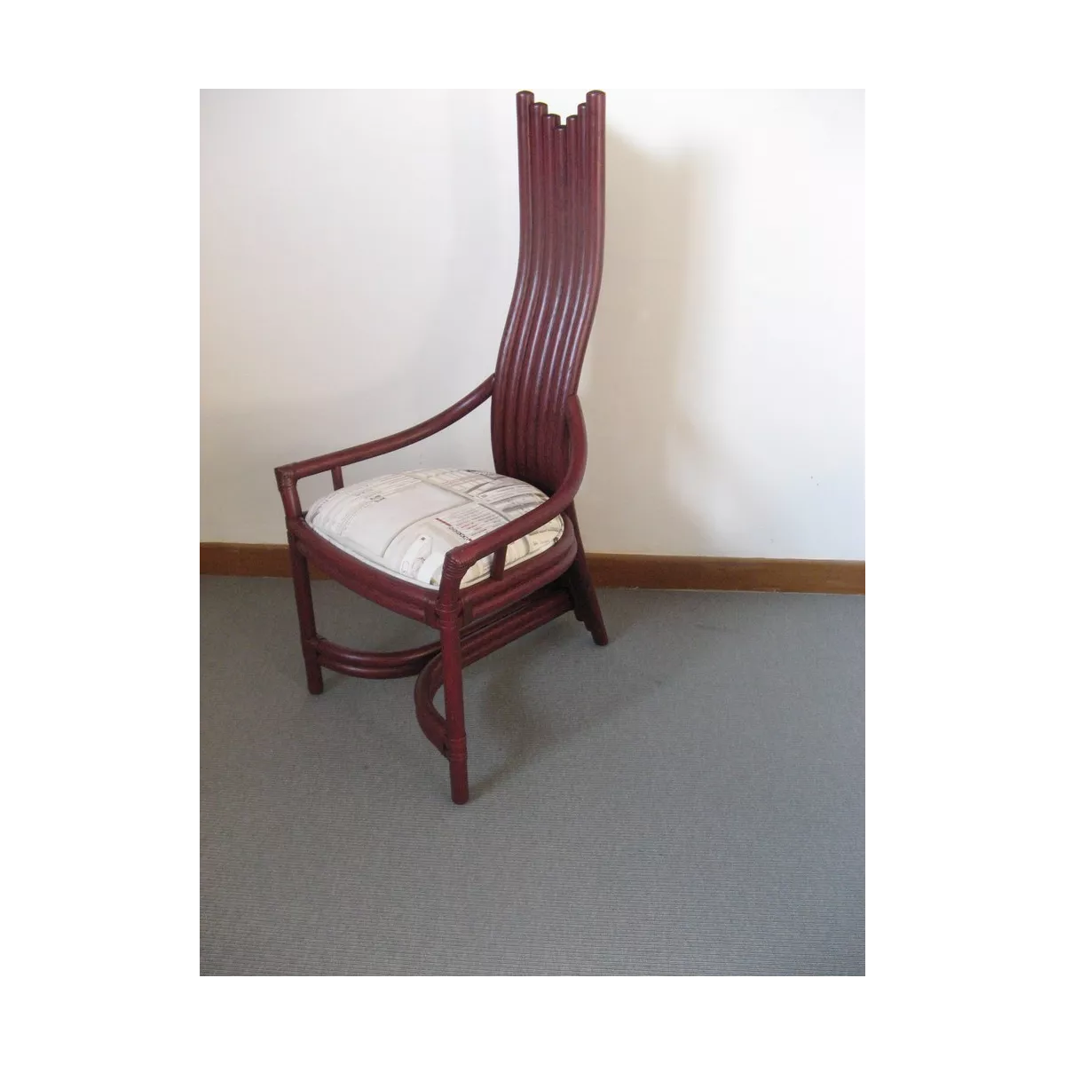 Chaise Design Rotin Prune