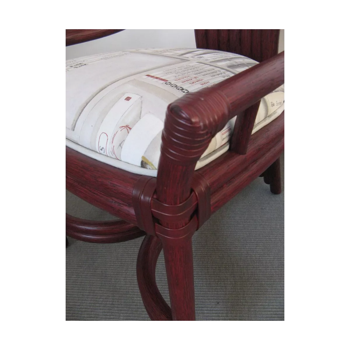 Chaise Design Rotin Prune