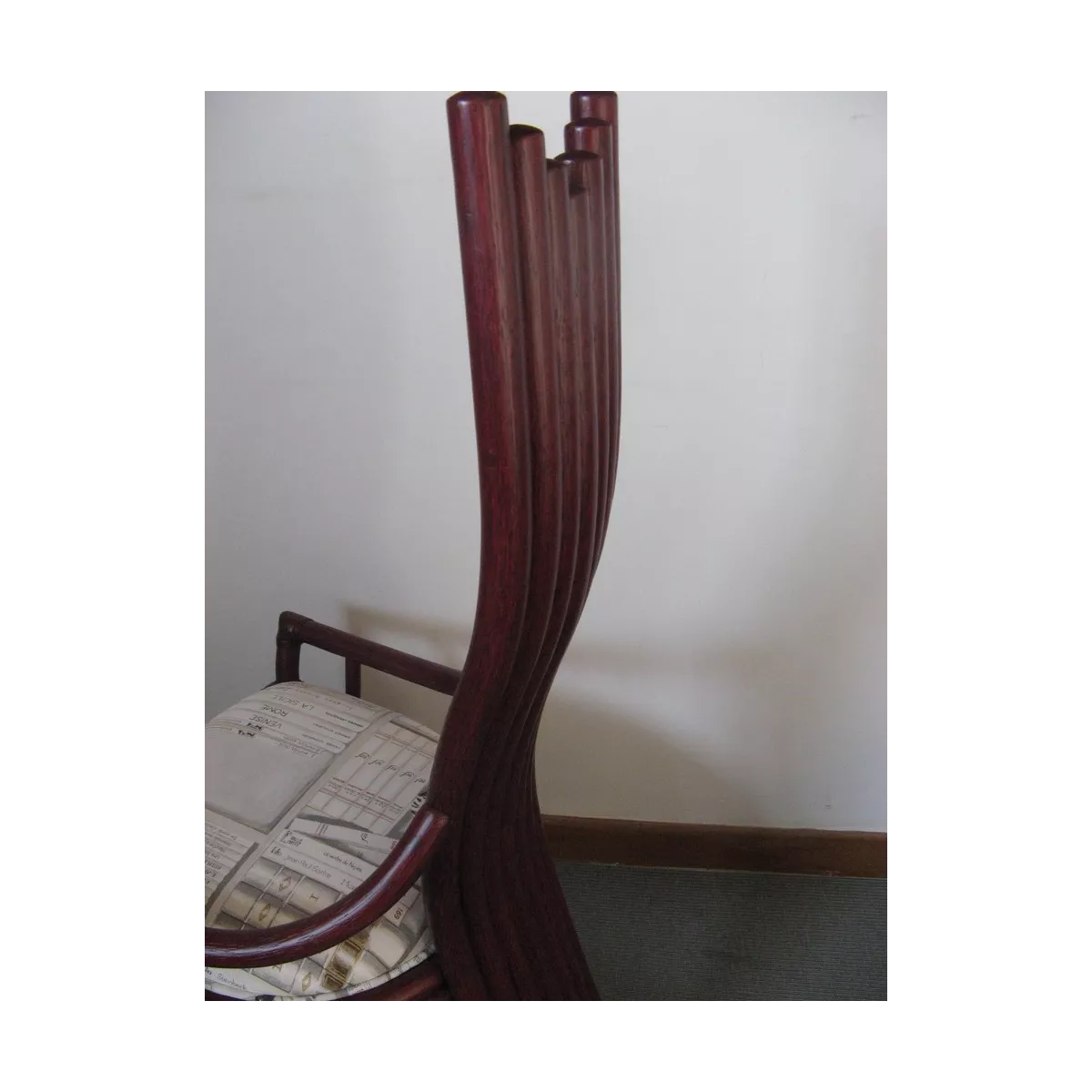 Chaise Design Rotin Prune