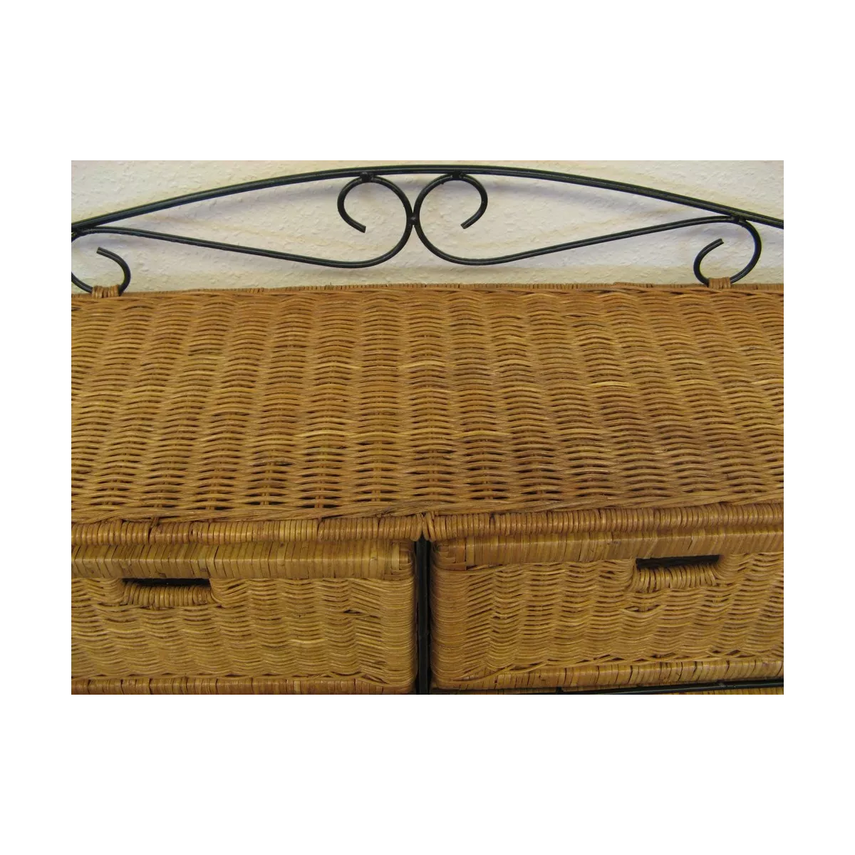 Meuble de rangement rotin 6 tiroirs Noisette