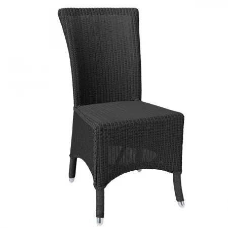 chaise mary en loom et rotin coloris noir