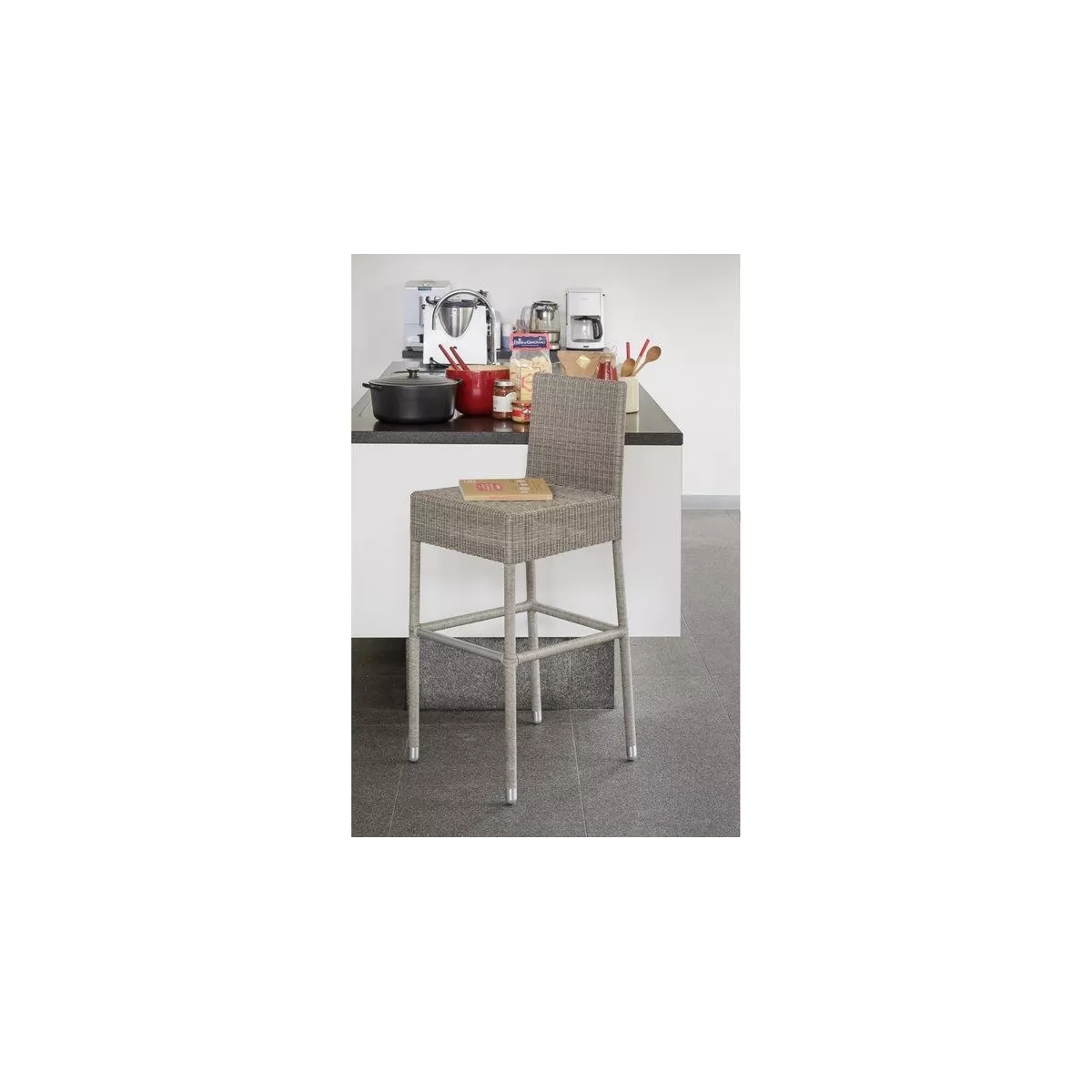 Tabouret de Bar Résine Gris