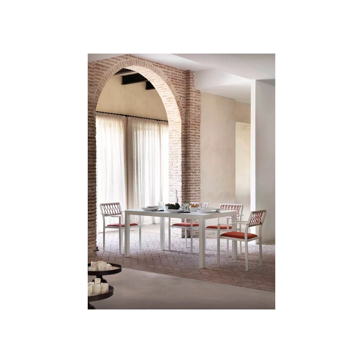 Table 180x100  Kurve Aluminium et Verre