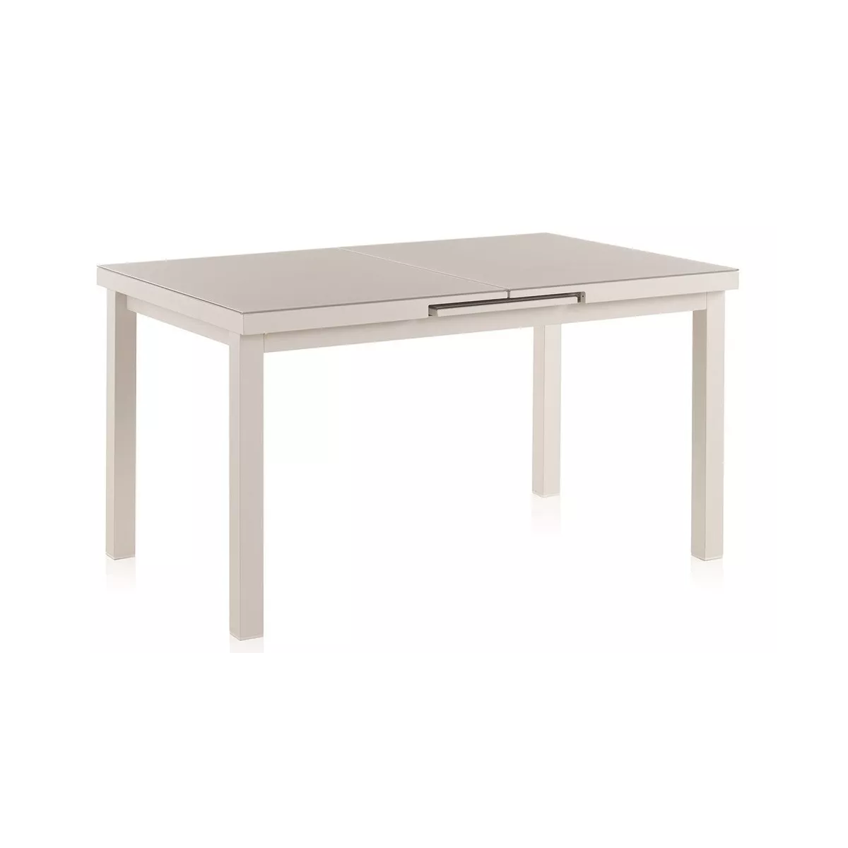 Table Isabelle Aluminuim et Verre 140/180